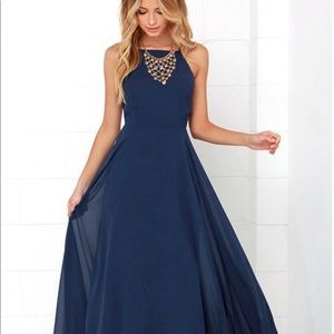 Formal blue maxi dress